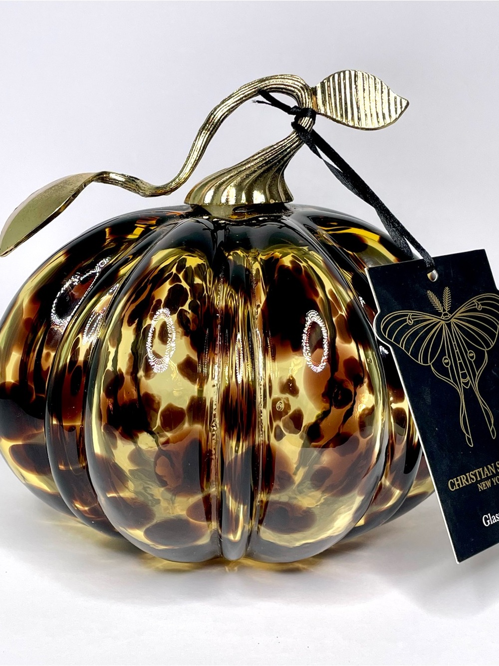 Christian Siriano Tortoise Shell Glass Pumpkin